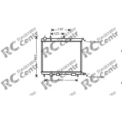 Радиатор двигателя CITROEN C2, C3, PEUGEOT 207, 1007 № 1004188