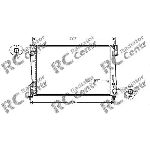 Радиатор двигателя FIAT Grande № 1009311