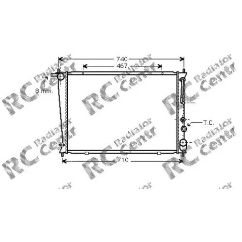 Радиатор двигателя HYUNDAI H 100 , 200, Satellite № 1012054