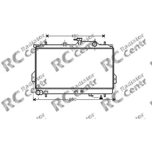 Радиатор двигателя HYUNDAI Matrix № 1012098