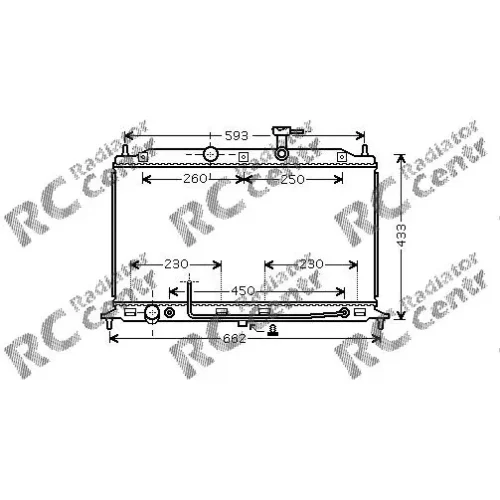 Радиатор двигателя KIA Rio № 1015078