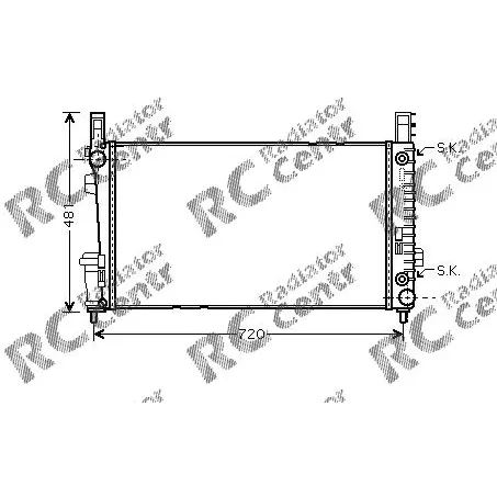 Радиатор двигателя MERCEDES W 169 A-Class , 245 B-Class № 1021365