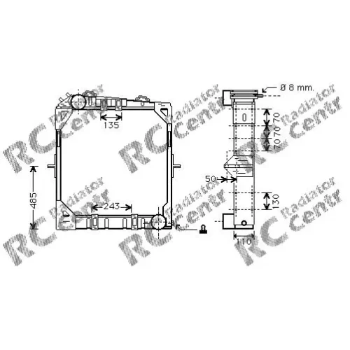 Радиатор двигателя MERCEDES Truck NG № 1023168