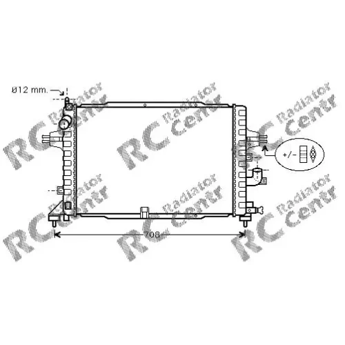 Радиатор двигателя OPEL Astra, Zafira № 1025364
