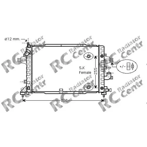 Радиатор двигателя OPEL Astra, Zafira № 1025467