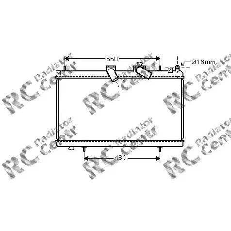 Радиатор двигателя CITROEN C5, C6, PEUGEOT 407, 607 № 1026296