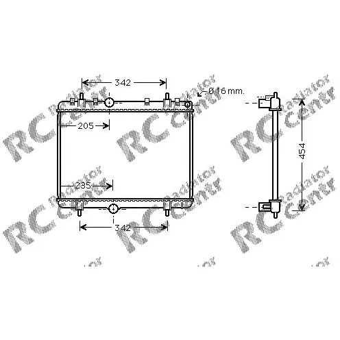 Радиатор двигателя CITROEN C4, PEUGEOT 308, 3008, 5008 № 1026330