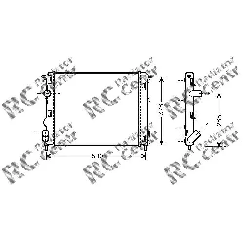 Радиатор двигателя DACIA Logan, NISSAN Kubistar, RENAULT Clio, Kangoo, Logan № 1029269