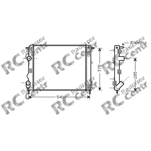 Радиатор двигателя NISSAN Kubistar, RENAULT Clio, Kangoo № 1029272