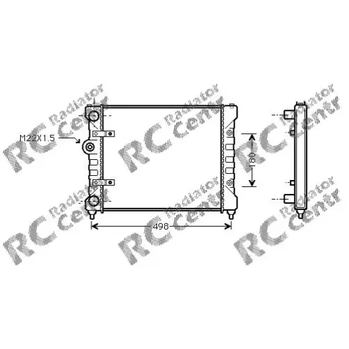 Радиатор двигателя SEAT Cordoba, Ibiza, Inca, VW Polo № 1033022