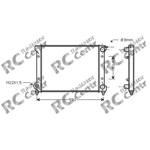 Радиатор двигателя SEAT Toledo № 1033027