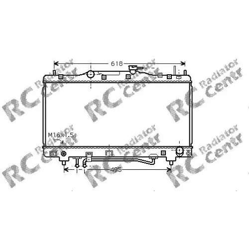 Радиатор двигателя TOYOTA Carina № 1037352