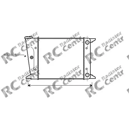 Радиатор двигателя VW Golf, Jetta, Scirocco № 1038002