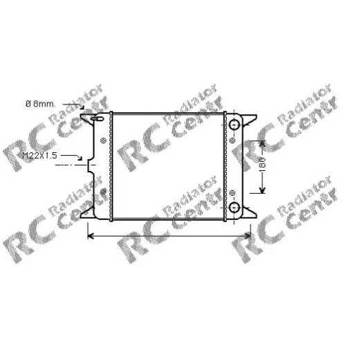 Радиатор двигателя AUDI 50, VW Golf, Jetta, Scirocco № 1038003