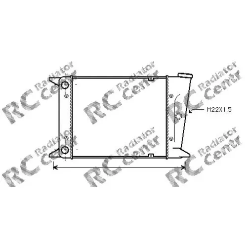Радиатор двигателя VW Golf, Jetta, Scirocco № 1038006