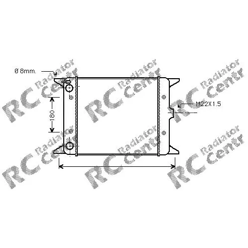 Радиатор двигателя AUDI 50, VW Derby, Golf, Jetta, Polo, Scirocco № 1038012