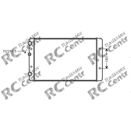 Радиатор двигателя SEAT Arosa, VW Golf, Lupo, Polo, Vento, Vento № 1038027