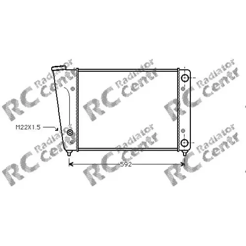 Радиатор двигателя VW Golf, Jetta, Scirocco № 1038059