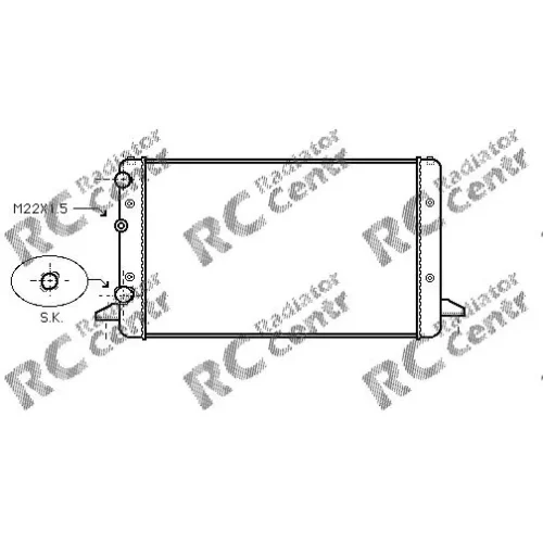 Радиатор двигателя VW Passat № 1038121