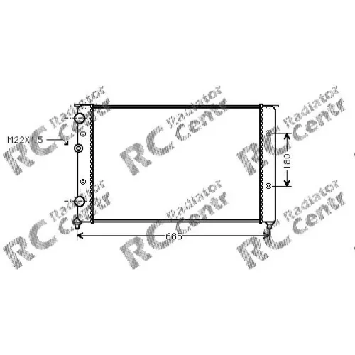 Радиатор двигателя SEAT Arosa, VW Lupo, Passat № 1038124
