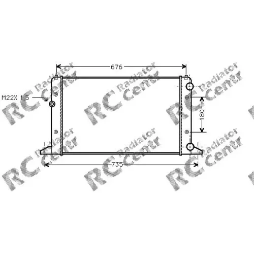 Радиатор двигателя FORD Galaxy, VW Sharan № 1038132