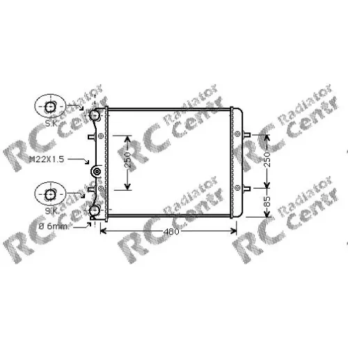 Радиатор двигателя SEAT Leon, Toledo, SKODA Octavia, VW Bora, Golf № 1038152