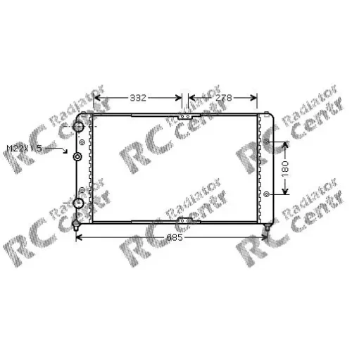 Радиатор двигателя SEAT Inca, VW Caddy, Polo № 1038191