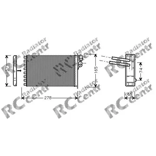 Радиатор печки AUDI A4, SKODA Superb, VW Passat № 3001156