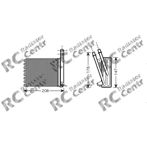 Радиатор печки CITROEN Jumpy , FIAT Scudo, Ulysse PEUGEOT Expert № 3004243