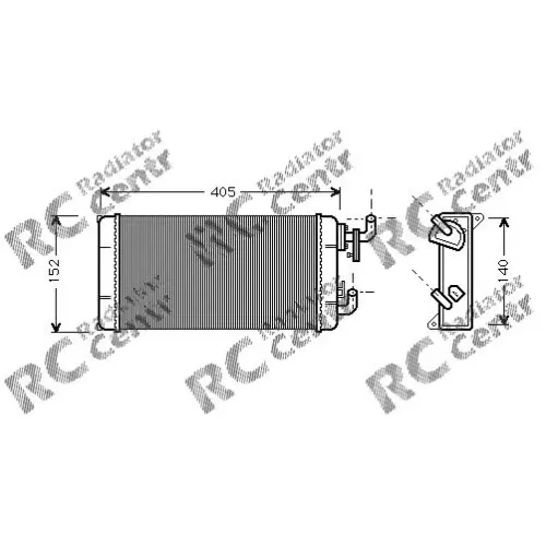 Радиатор печки MERCEDES MB 100 № 3021258