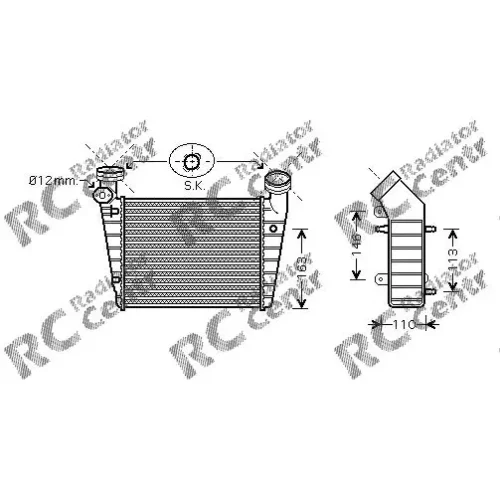 Интеркулер SKODA Superb, VW Passat № 5038216