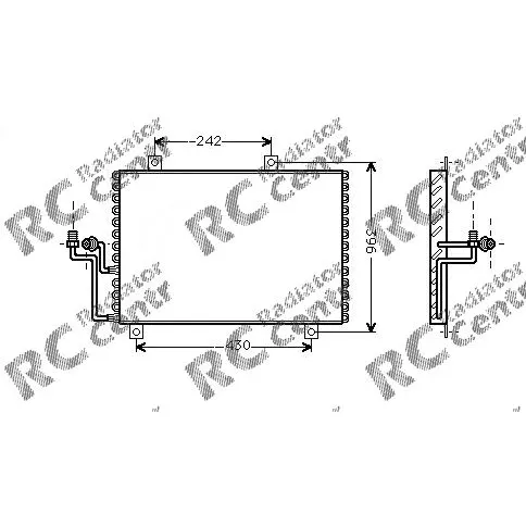 Радиатор кондиционера ALFA ROMEO 145, 146, 155, FIAT Coupe, Tempra, LANCIA Dedra, Delta № 7000062