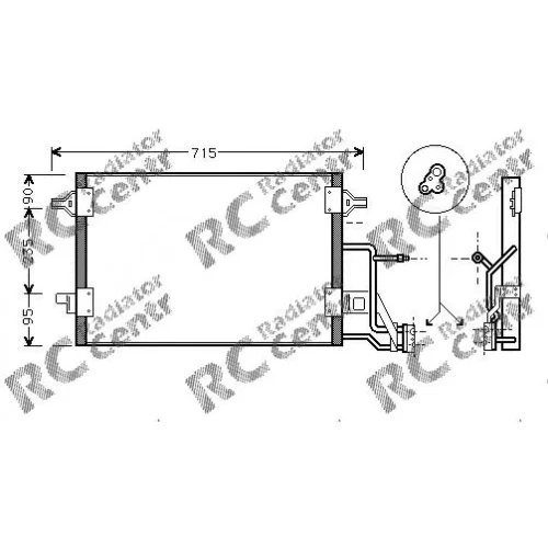 Радиатор кондиционера AUDI A4, A6, Allroad Quattro, VW Passat № 7001173