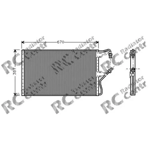 Радиатор кондиционера CHEVROLET Lumina, OLDSMOBILE Silhouette, PONTIAC Trans Sport № 7005014