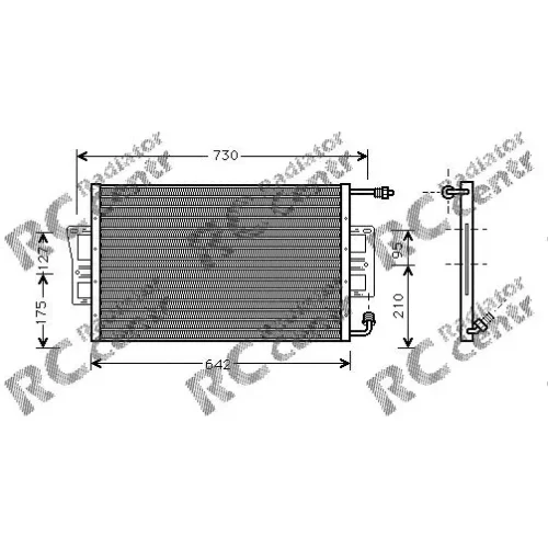 Радиатор кондиционера CHEVROLET Beretta, Corsica, OLDSMOBILE Achieva, PONTIAC Grand Am № 7005026
