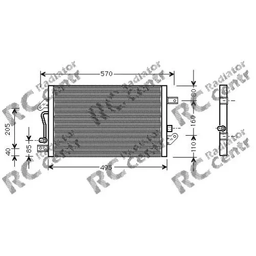 Радиатор кондиционера FIAT Palio № 7009241