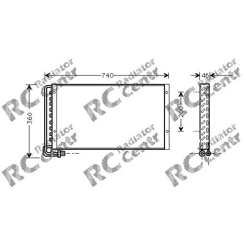 Радиатор кондиционера MAN F2000 № 7018013
