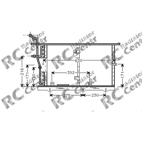 Радиатор кондиционера MERCEDES R 129 SL-Class № 7021244