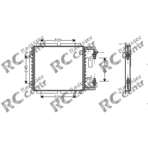 Радиатор кондиционера RENAULT Clio, Express, Extra, Rapid № 7029187