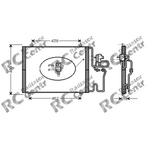 Радиатор кондиционера RENAULT Safrane № 7029248