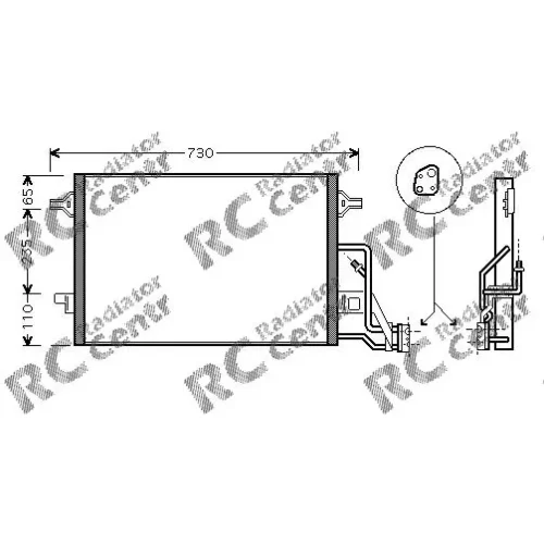 Радиатор кондиционера VW Passat № 7038190