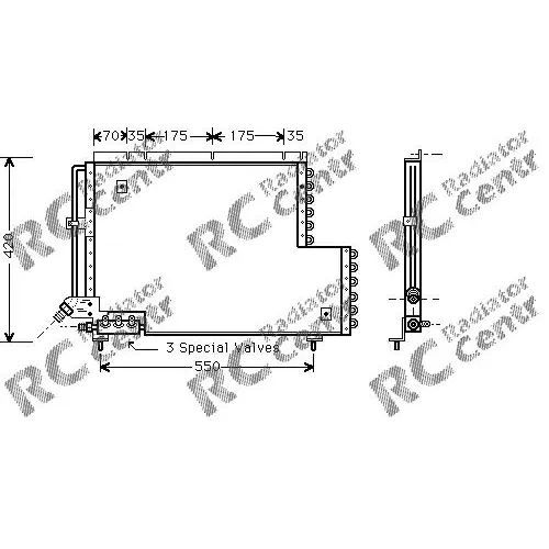 Радиатор кондиционера VOLVO 740, 940, 960 № 7039082